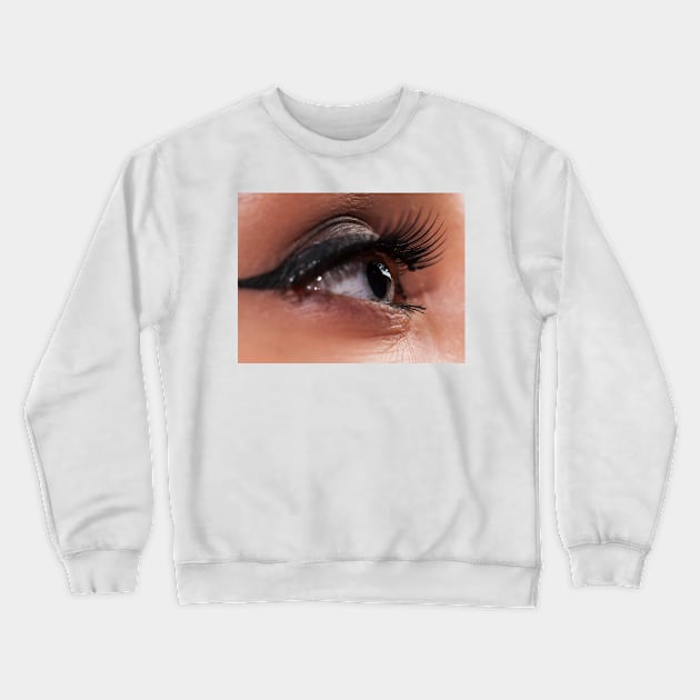 Eye Close Up Crewneck Sweatshirt by ansaharju